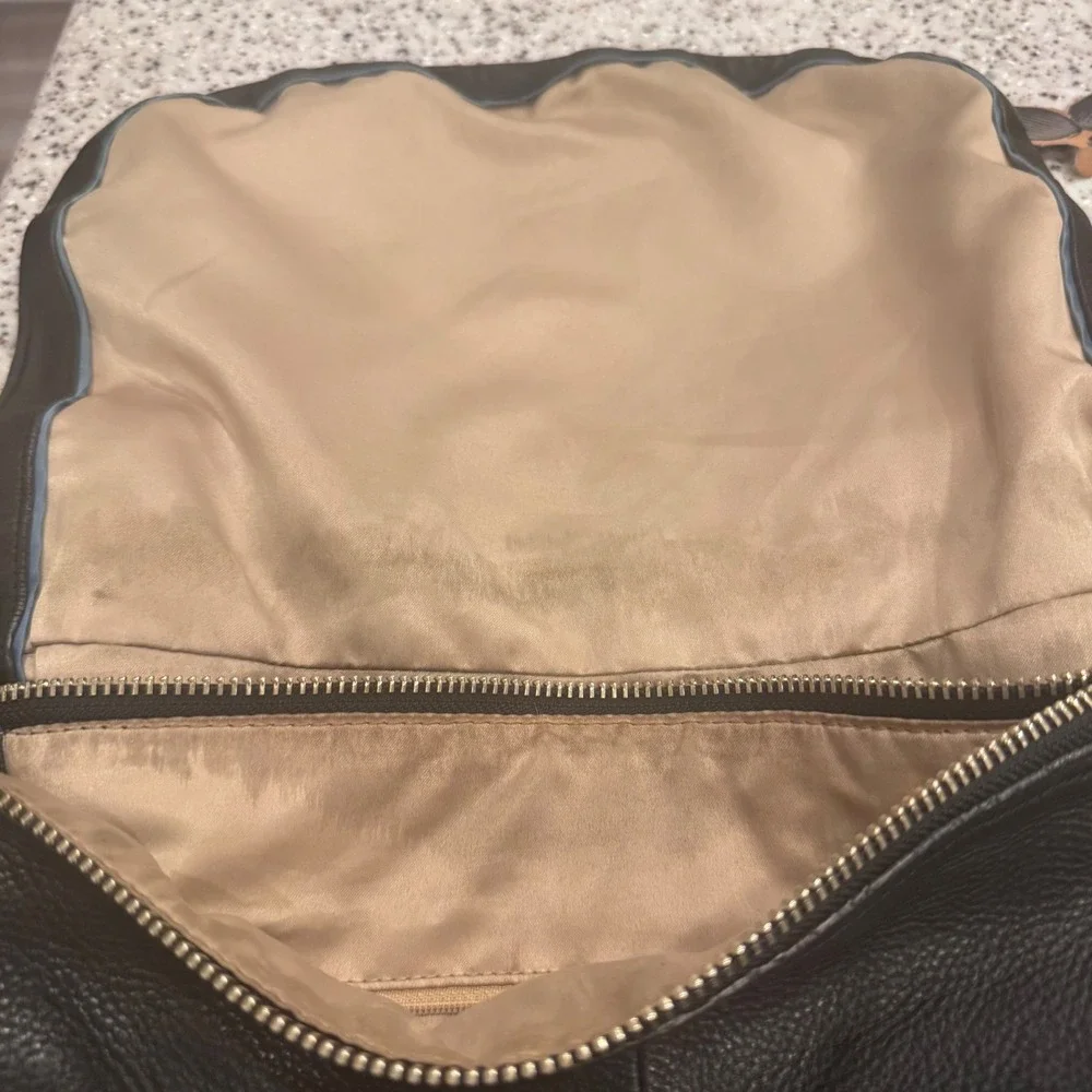 Coach Ali?Black Leather‎ Hobo Bag Silver Tone Hardware vintage 10x14x3 Prelove